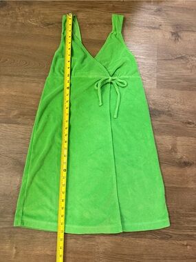 Capelli of New York Lime Green Terry Wrap Swim Coverup